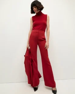 Mazzy Cashmere Turtleneck in Crimson