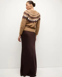 Medina Silk Skirt in Dark Chocolate