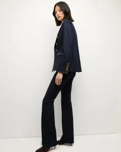 Miller Denim Blazer Dickey Jacket in Dark Wash