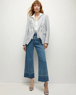 Miller Seersucker Dickey Jacket in Blue/White