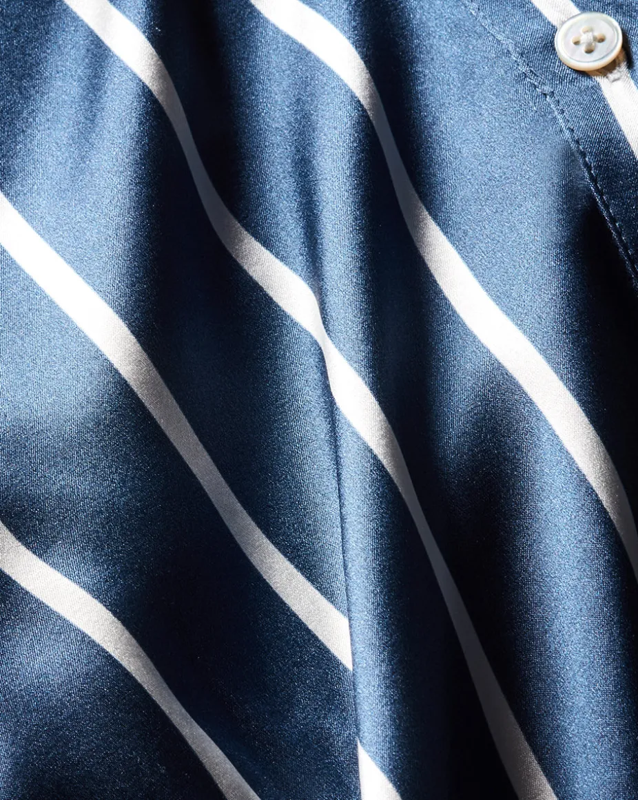 Monique Top in Blue Stone/Off-White