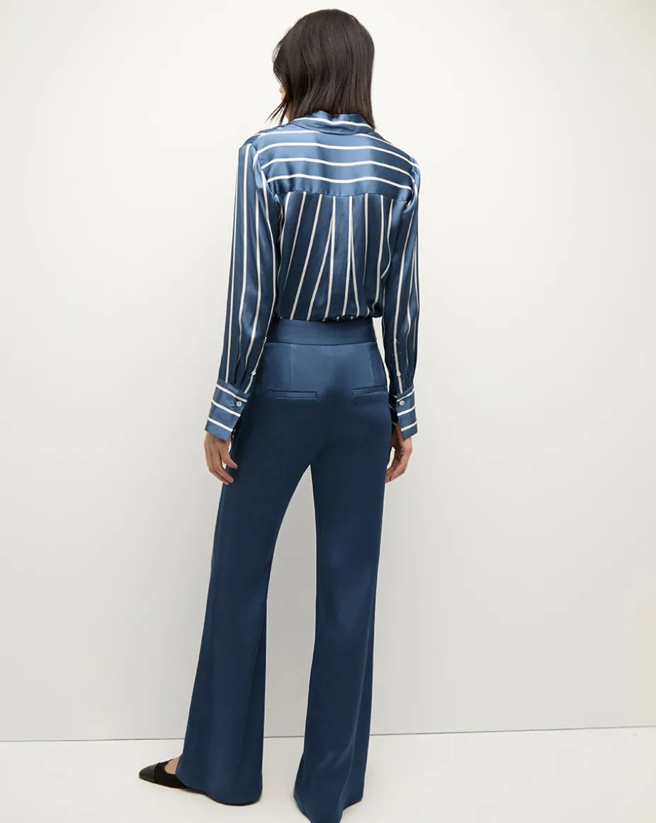 Monique Top in Blue Stone/Off-White