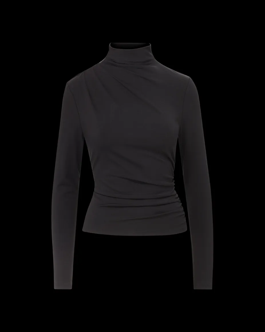 Mylie Turtleneck Top in Black