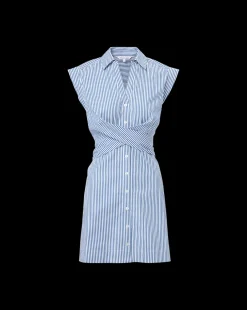 Nagano Shirtdress in Blue & White Stripe