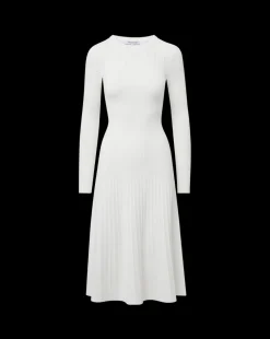 Nami Long Sleeve Sweater Dress in White