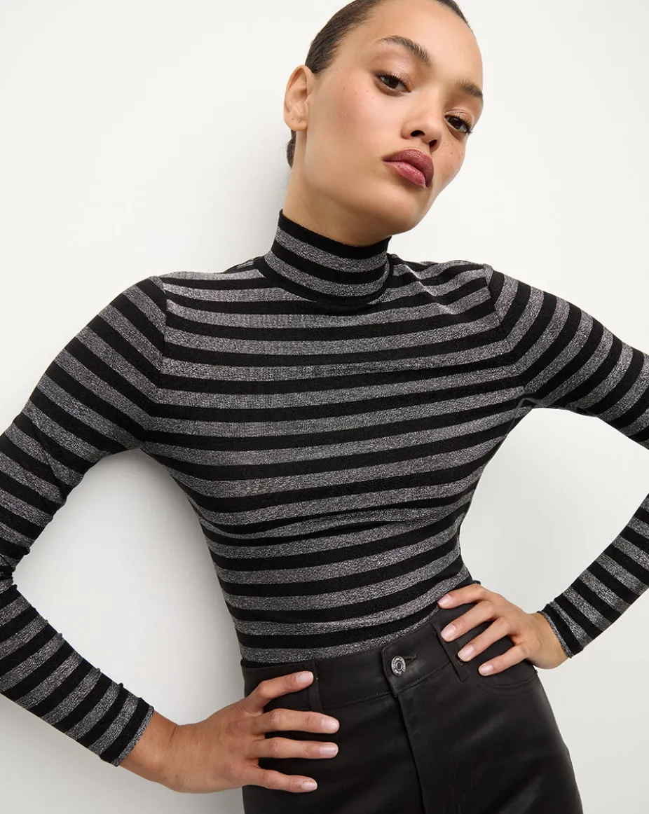 Nate Top in Silver/Black