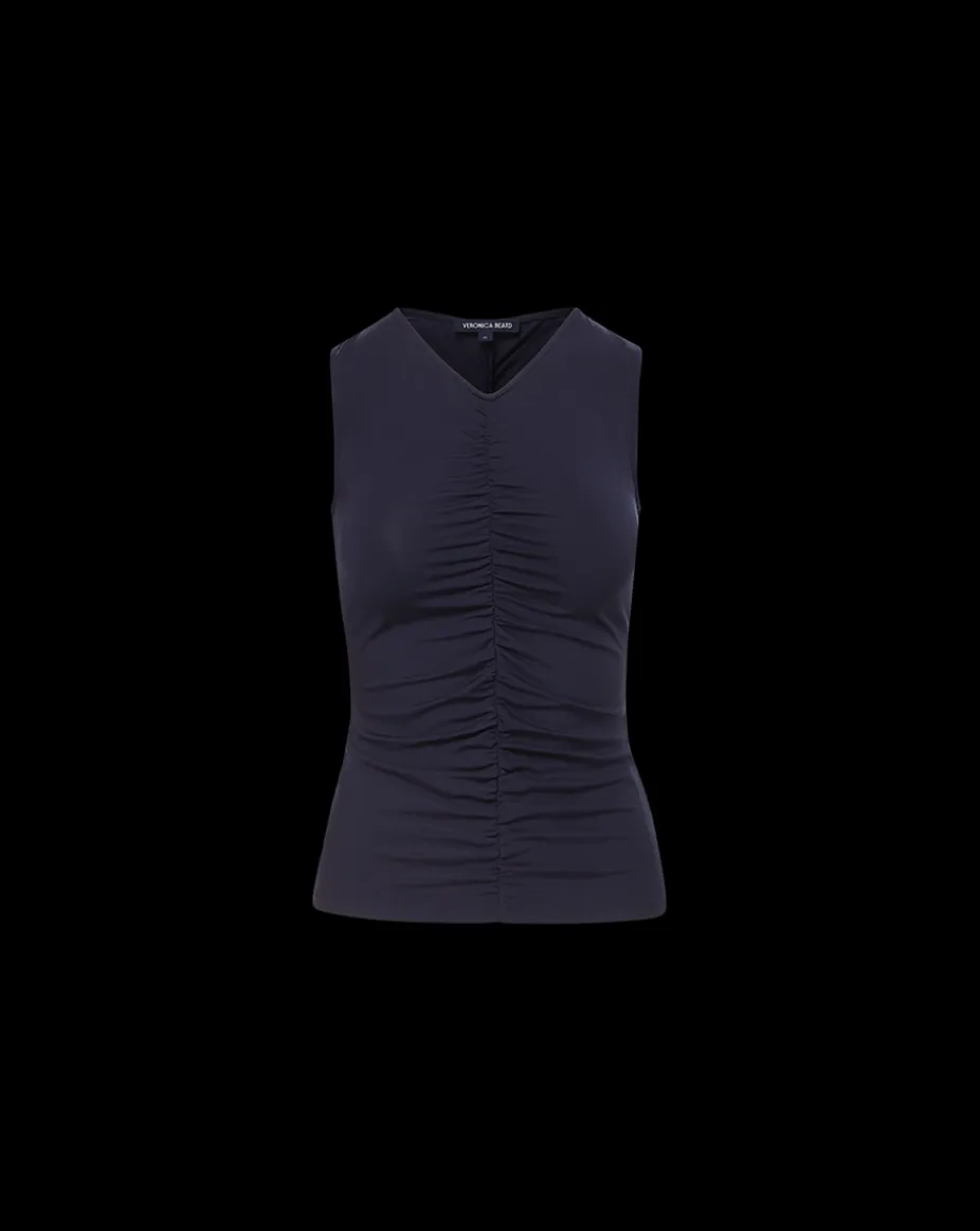 Neeta Sleeveless Top in Navy