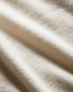 Nelia Cashmere Pullover | Button Accent in Ivory