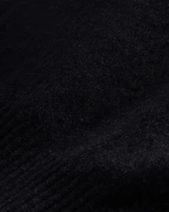 Nelia Cashmere Pullover | Button Accent in Black