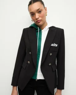 New York Jets Dickey Jacket in Black/Silver
