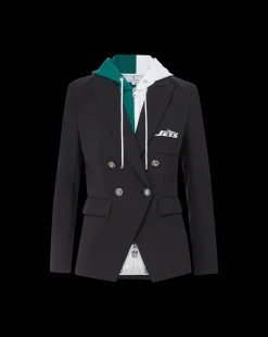 New York Jets Dickey Jacket in Black/Silver
