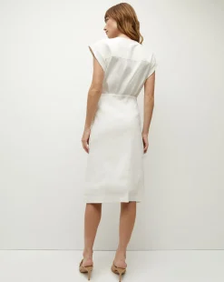 Octavia Stretch-Linen Wrap Dress