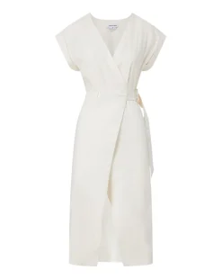 Octavia Stretch-Linen Wrap Dress