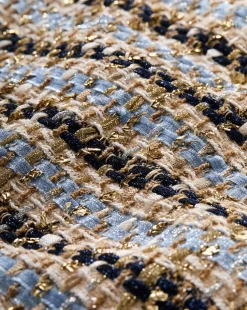 Ohemia Metallic Tweed Skirt in Blue/Ivory