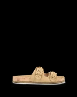 Paige Buckle Sandal in Desert