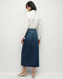 Patricia Denim Maxi Skirt in Blue Denim