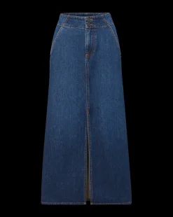 Patricia Denim Maxi Skirt in Blue Denim