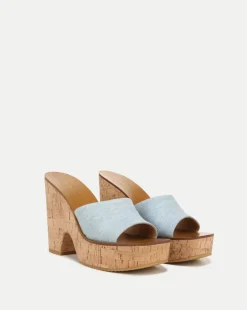 Paulita Denim Wedge Sandal