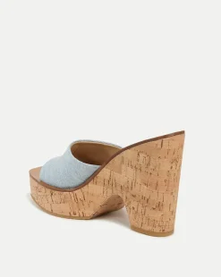 Paulita Denim Wedge Sandal