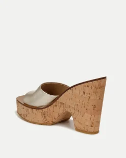 Paulita Metallic Wedge Sandal