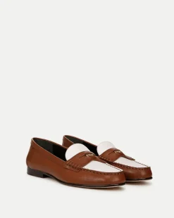 Penny Leather Loafer in Caramel/Lily