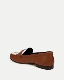 Penny Leather Loafer in Caramel/Lily