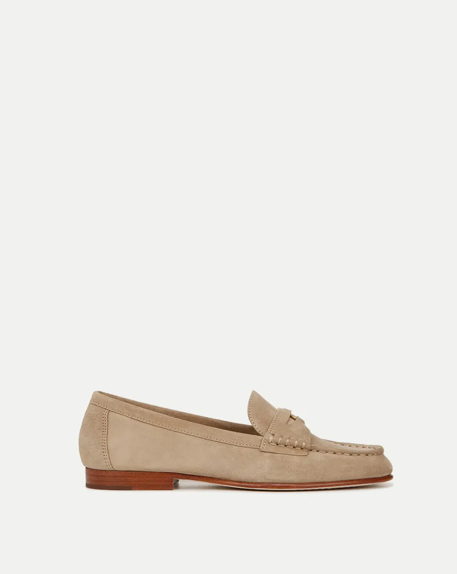 Penny Suede Loafer in Sand