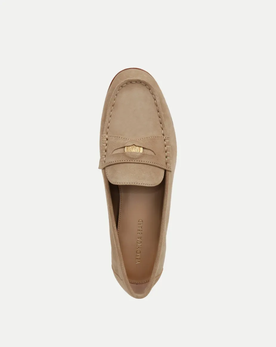 Penny Suede Loafer in Sand