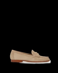 Penny Suede Loafer in Sand