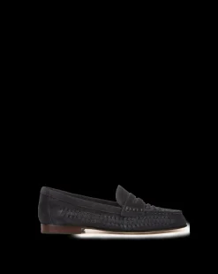 Penny Woven Suede Loafer