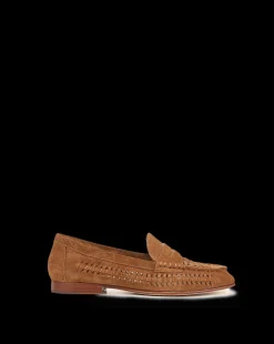 Penny Woven Suede Loafer