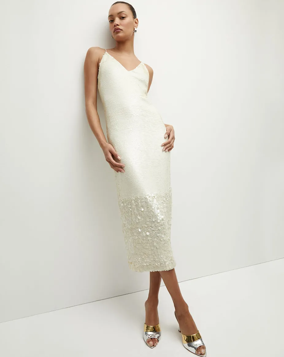 Perla Sequin Midi Slip Dress