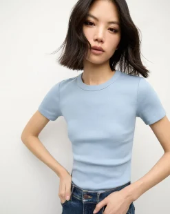 Pruitt Tee in Smoke Blue