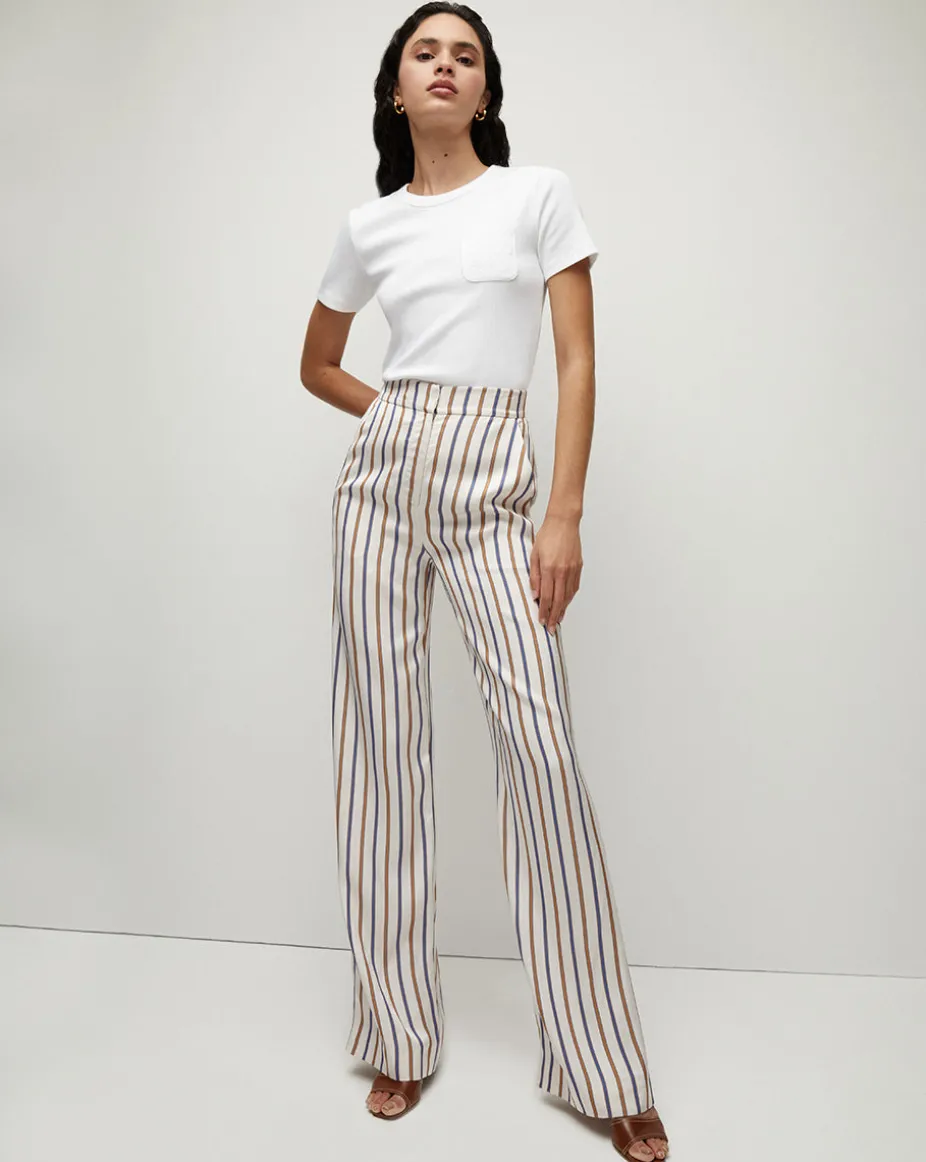 Pruitt White Ribbed Pocket Tee