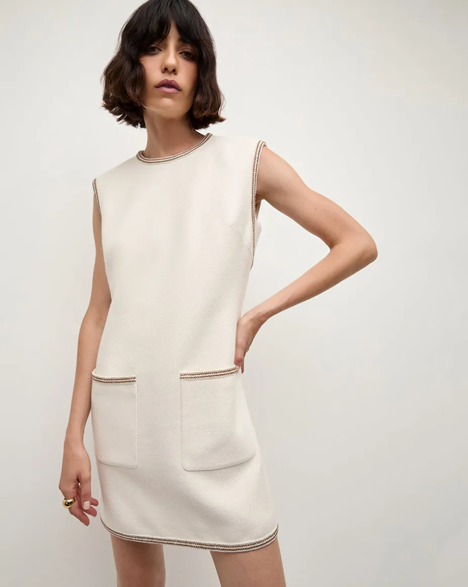 Ravena Mini Shift Dress in Ivory