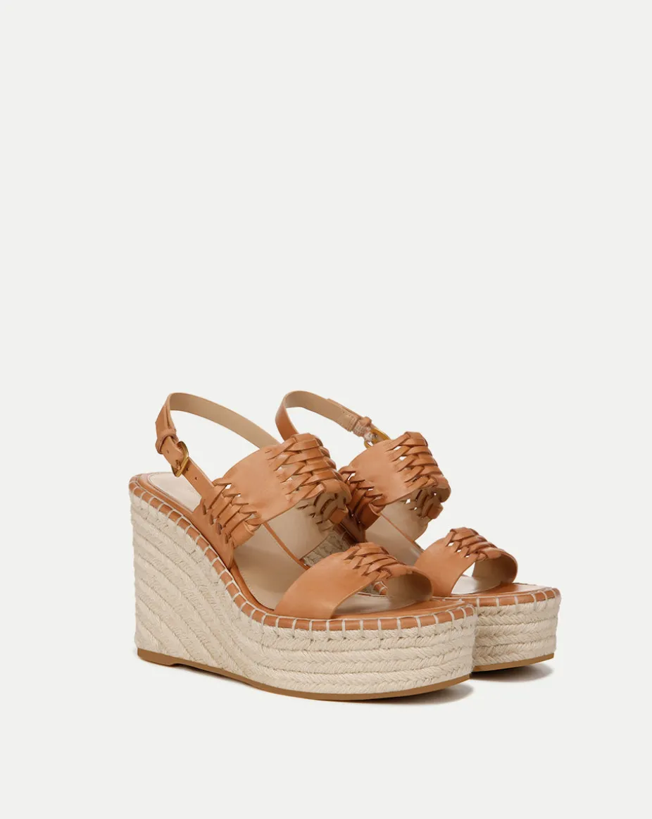 Riya Raffia Wedge Sandal in Natural
