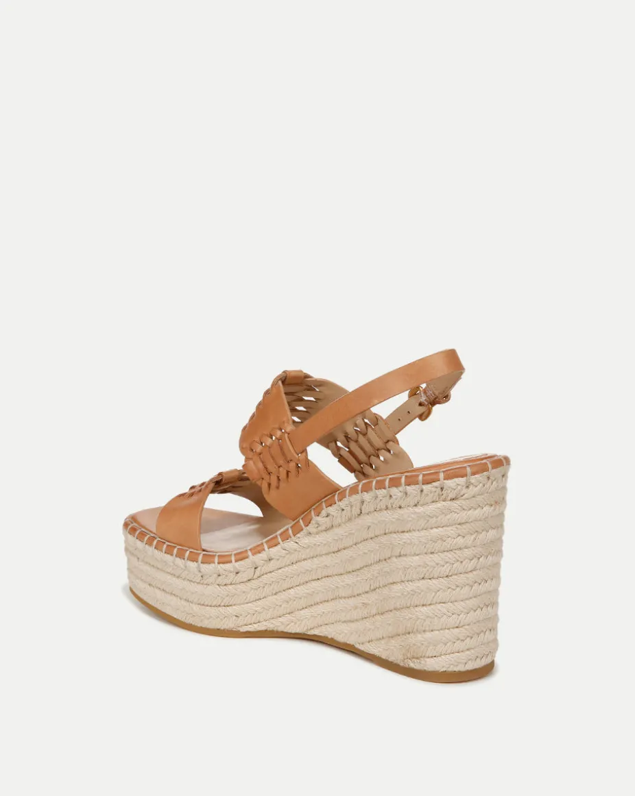 Riya Raffia Wedge Sandal in Natural