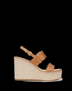 Riya Raffia Wedge Sandal in Natural