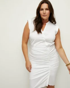 Ruched Shirt Dress by Veronica Beard