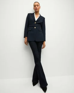 Ryanne Belted Dickey Jacket in Navy