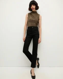 Ryleigh Black Wash High-Rise Straight-Leg Jean