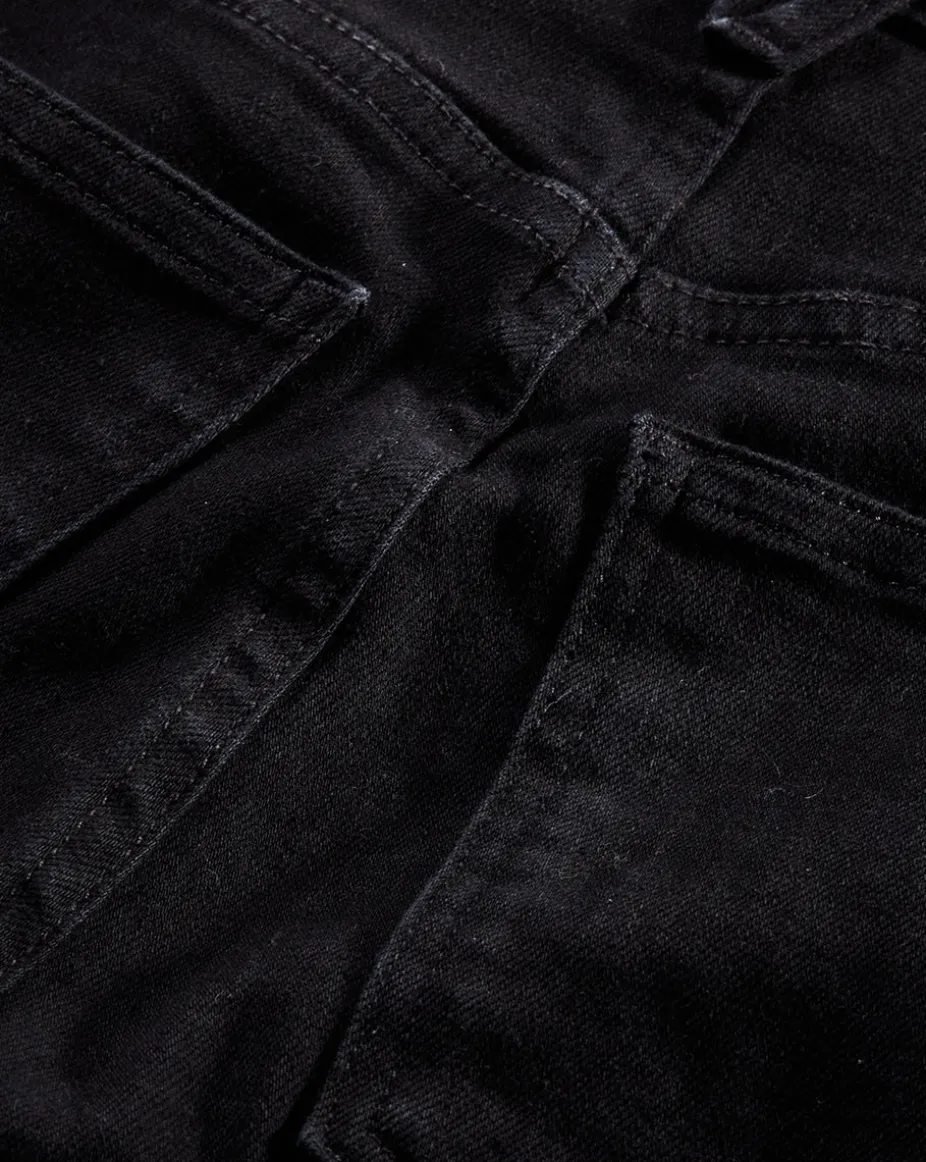 Ryleigh Black Wash High-Rise Straight-Leg Jean