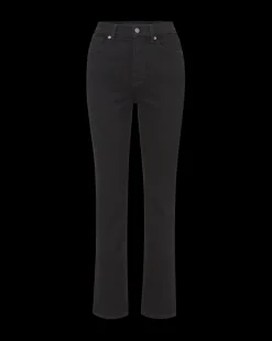 Ryleigh Black Wash High-Rise Straight-Leg Jean