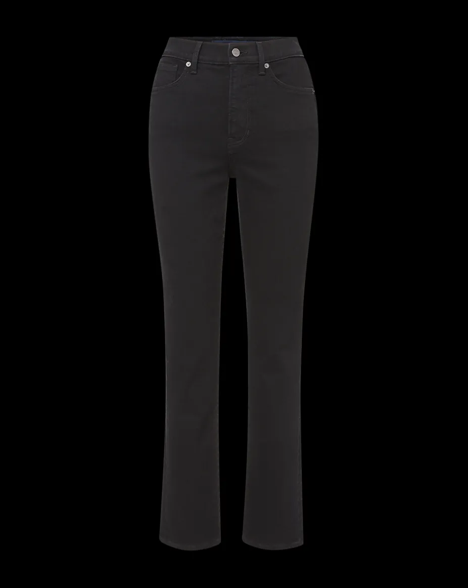 Ryleigh Black Wash High-Rise Straight-Leg Jean