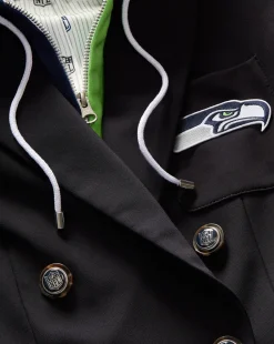 Seattle Seahawks Dickey Jacket in Navy/Silver