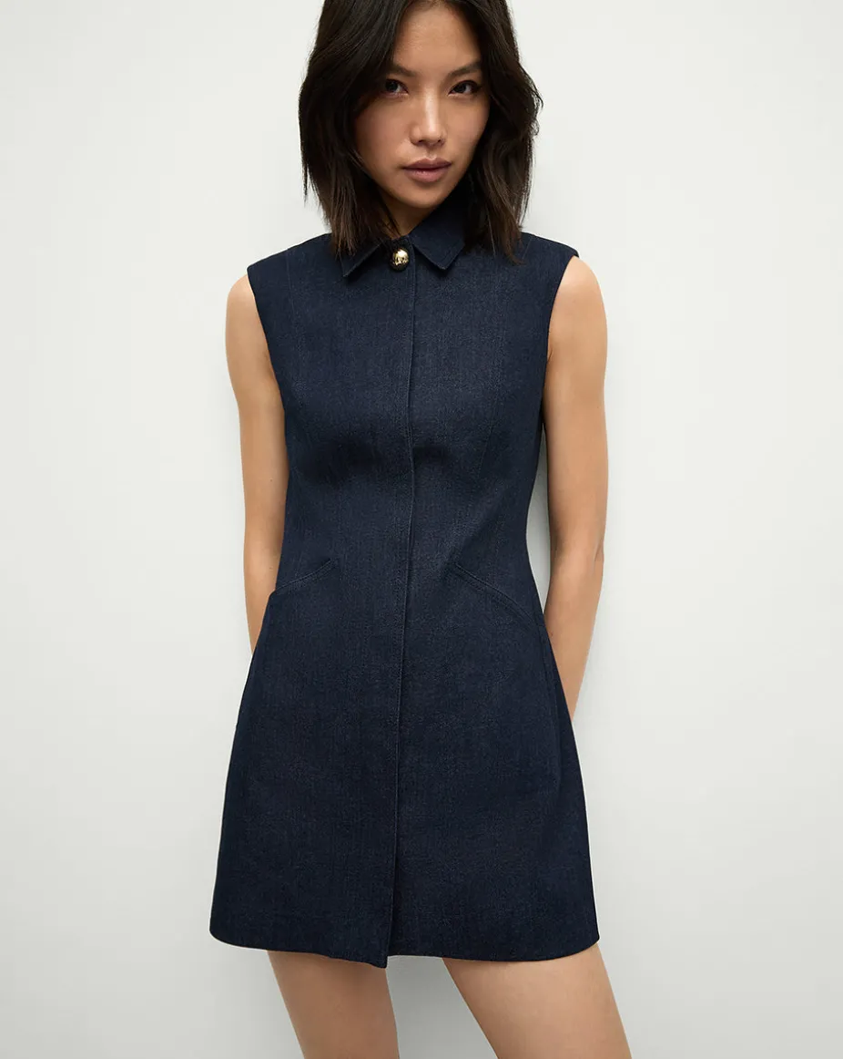 Serina Denim Dress in Dark Oxford