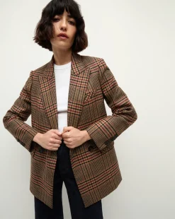 Sevyn Plaid Dickey Jacket in Camel & Black