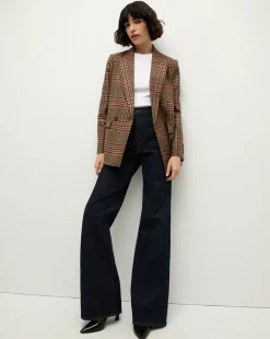 Sevyn Plaid Dickey Jacket in Camel & Black