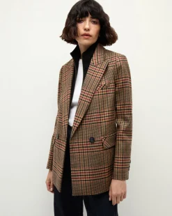 Sevyn Plaid Dickey Jacket in Camel & Black