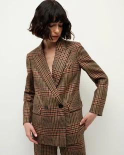 Sevyn Plaid Dickey Jacket in Camel & Black